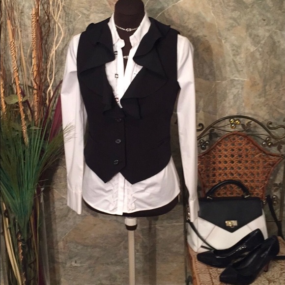 Ralph Lauren 🌹chaps stunning ruffled executive vest - Picture 2 of 12